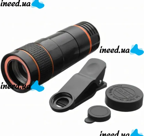 Увеличительный объектив для телефона Mobile Phone Telescope TV-8045 8х, Мобильный телескоп с 8 кратным увеличением фокусировкой картинки на прищепке