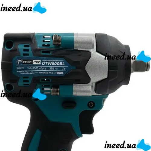 Беспроводной ударный гайковерт Makita DTW500BL 20V 4Ah 2 аккумулятора, Аккумуляторный бесщеточный гайковерт PROFI-TEC 350 Нм с головками в кейсе