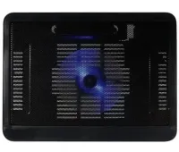 Складная охлаждающая подставка для ноутбука Jedel N191 с охлаждением, Регулируемый столик охладитель с вентилятором с подсветкой от USB N19 Черный