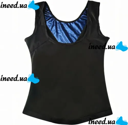Женская утягивающая майка Sweat Shaper Women's для похудения с эффектом сауны, Майка сауна для занятия спортом для женщин M/L XL/XXL Черная