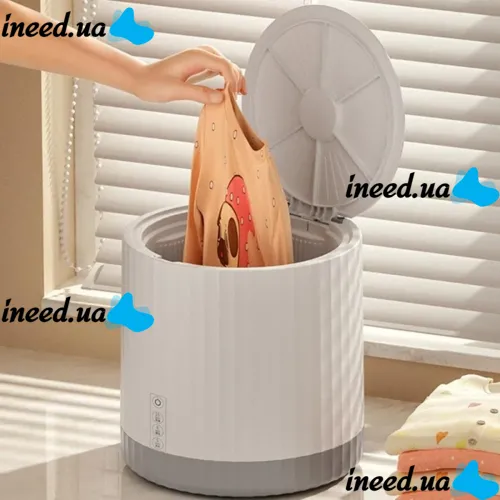 Мини стиральная машинка Mini Washing Machine XM004 4 литра для стирки вещей с УФ дезинфекцией, Машина с сушилкой и ведром MA2304-68 для путешествий