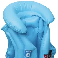 Детский надувной жилет Swim Vest BT-IG-0005 спасательный для плавания с подголовником от 3 до 14 лет, Надувная защитная жилетка S, M, L для детей