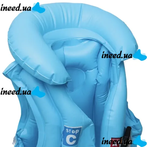 Детский надувной жилет Swim Vest BT-IG-0005 спасательный для плавания с подголовником от 3 до 14 лет, Надувная защитная жилетка S, M, L для детей