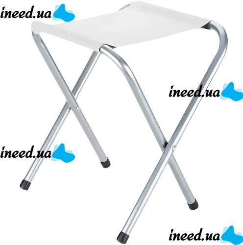 Туристический складной стул Stool Folding Table NA-16-2024 до 80 кг для кемпинга, Раскладная табуретка 30х34x35 см для рыбалки и пикника Белый