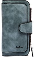 Женский замшевый кошелек Baellerry Forever N2345 Blue Jeans женское мини портмоне на 10 отделений для купюр и мелочи 19х10.5 см Голубое