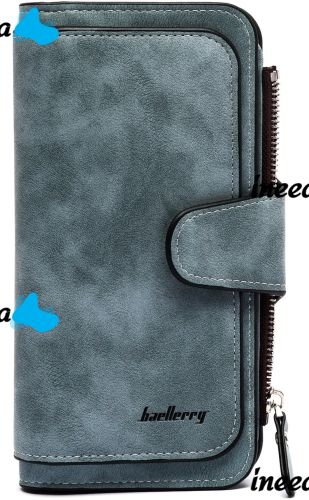 Женский замшевый кошелек Baellerry Forever N2345 Blue Jeans женское мини портмоне на 10 отделений для купюр и мелочи 19х10.5 см Голубое