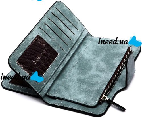 Женский замшевый кошелек Baellerry Forever N2345 Blue Jeans женское мини портмоне на 10 отделений для купюр и мелочи 19х10.5 см Голубое