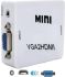 Конвертер перехідник VGA на HDMI Активний адаптер зі звуком і зовнішнім живленням VGA-HDMI аудіо вхід 3.5 mm Converter Mini 1080P