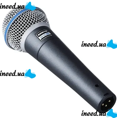 Динамический проводной микрофон Shure Beta 58A ручной для пения, Вокальный шнуровой микрофон Шур для записи голоса и караоке с чехлом Черный