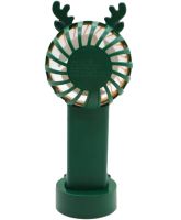 Настольный аккумуляторный вентилятор с рожками Mini Fan KL-FN20 с подсветкой и подставкой под телефон, Ручной мини вентилятор от аккумулятора
