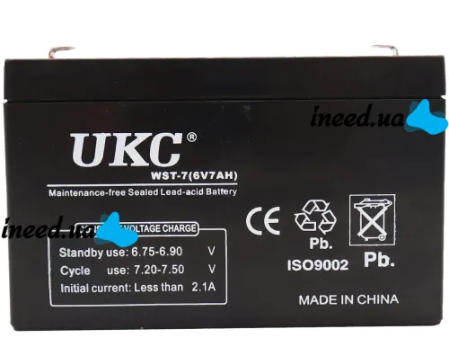 Гелевый аккумулятор Gel BATTERY UKC 6V 7A свинцово кислотная аккумуляторная батарея