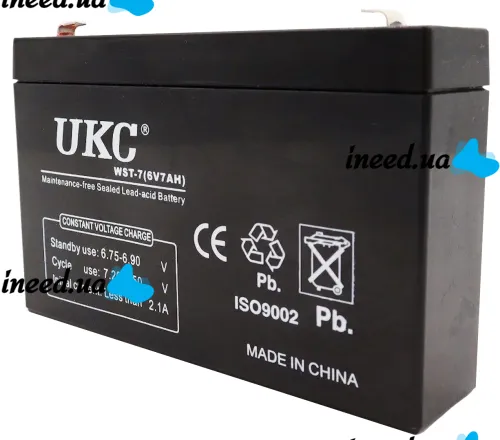 Гелевый аккумулятор Gel BATTERY UKC 6V 7A свинцово кислотная аккумуляторная батарея