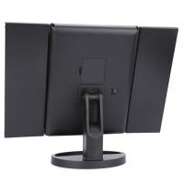 Cosmetic Triple Mirror with Touch Button Superstar Magnifying Mirror JN-817 3 in 1 with Magnification, Folding Mirror with LED Backlight Black