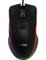 Игровая проводная компьютерная мышка Weibo S320 USB 7 Кнопок с RGB подсветкой для ПК, Геймерская USB мышь 4800 DPI для компьютера и ноутбука Черная