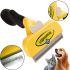 Furminator 10cm for combing the undercoat of dogs and cats, FURminator brush for cleaning animal hair 10 cm with a button, for grooming cats Yellow
