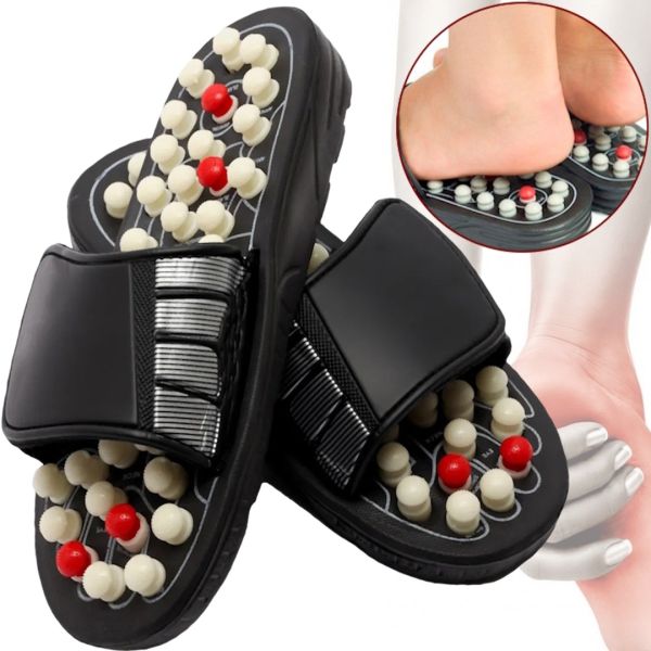 Массажёрные ортопедические шлепанцы Foot Reflex с акупунктурным эффектом 36-45 размер, массажные рефлекторные тапочки для стоп ног Massage Slippers