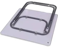 Туристический раскладной квадратный стол Square Folding Table 60х60х70 см для пикника, Складной алюминиевый столик МДФ для кемпинга Коричневый
