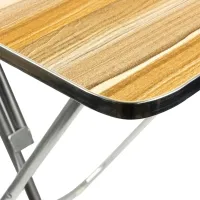 Туристический раскладной квадратный стол Square Folding Table 60х60х70 см для пикника, Складной алюминиевый столик МДФ для кемпинга Коричневый