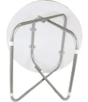 Туристический раскладной круглый стол Round Folding Table 60х70 см для пикника, Складной алюминиевый столик МДФ для кемпинга и сада Коричневый