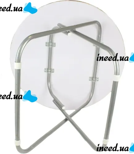 Туристический раскладной круглый стол Round Folding Table 60х70 см для пикника, Складной алюминиевый столик МДФ для кемпинга и сада Коричневый