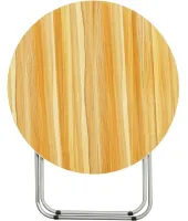 Туристический раскладной круглый стол Round Folding Table 60х70 см для пикника, Складной алюминиевый столик МДФ для кемпинга и сада Коричневый