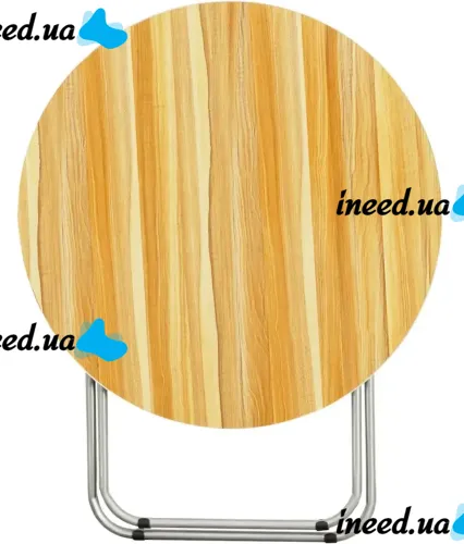 Туристический раскладной круглый стол Round Folding Table 60х70 см для пикника, Складной алюминиевый столик МДФ для кемпинга и сада Коричневый