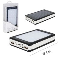 Портативное зарядное Power Bank Solar 50000 mAh c Led фонариком УМБ Metal Черный на солнечной батарее Павербанк, внешний аккумулятор, PowerBank 
