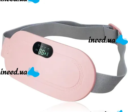 KKS MYQ-302 Wireless Massage Belt for Menstrual Pain Relief, Cordless Massager Warming Pad 3 Modes for Period Cramps Pink