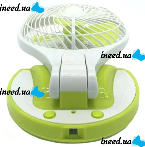 Настольный складной вентилятор с лампой Handy Mini Fan JR-5580 12V 220V с LED подсветкой от аккумуляторов 18650 Аккумуляторный мини-вентилятор