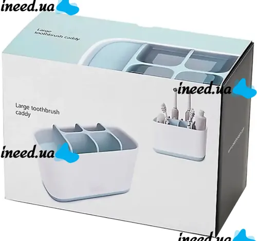 Настольная подставка органайзер Large Toothbrush Caddy для зубных щеток и пасты на 6 отсеков, Держатель зубной щетки Joseph для ванной комнаты Белый