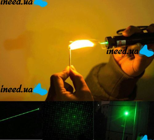 Мощная лазерная указка Green Laser Pointer YL-303 1000mW, аккумуляторный зеленый лазер с ключом BL-303 диодный с насадкой эффектов для презентации