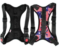 Нейлоновая шлейка жилет для выгула собак, щенков Dog Harness Set нагрудный регулируемый ремень для животных с грудным обхватом для домашних питомцев