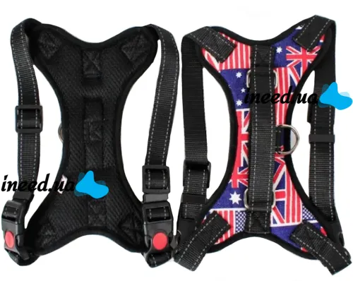 Нейлоновая шлейка жилет для выгула собак, щенков Dog Harness Set нагрудный регулируемый ремень для животных с грудным обхватом для домашних питомцев
