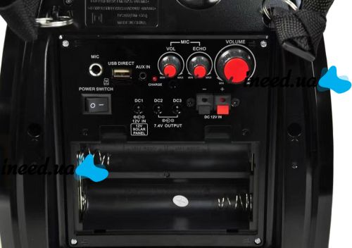 Портативная беспроводная Bluetooth колонка чемодан X-BASS Golon RX-810BT со светомузыкой и микрофоном, Акустическая блютуз система с караоке Черная