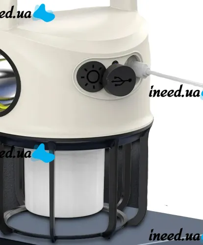 Кемпинговый аккумуляторный фонарь X-BALOG BL-7677B  с функцией повербанка 5W, Аккумуляторная лампа с Power Bank QS-695 фонарик для кемпинга QS-695