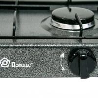 Настольный газовый таганок Domotec MS-6602 на 2 конфорки для еды, Двухконфорочная газовая плита настольная варочная поверхность для баллонного газа
