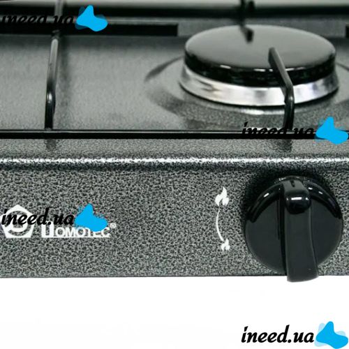 Настольный газовый таганок Domotec MS-6602 на 2 конфорки для еды, Двухконфорочная газовая плита настольная варочная поверхность для баллонного газа