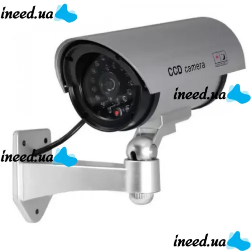 Уличный муляж камеры DUMMY IR CAMERA RR201 с мигающим светодиодом, Наружная камера обманка на батарейках, Видеокамера-обманка с ИК-подсветкой