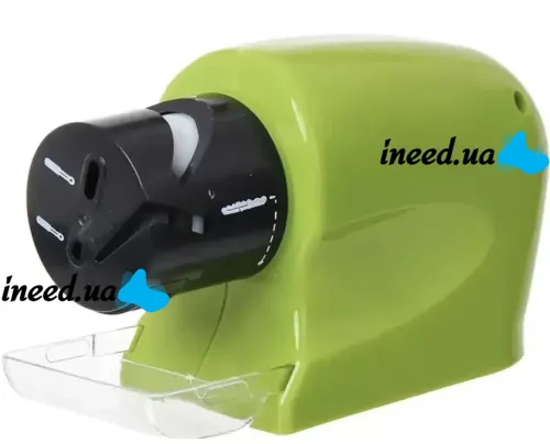 Desktop sharpener for sharpening polishing knives and scissors Swift Sharp WJ24 from batteries, Electric knife sharpener for a knife on batteries Green