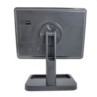 Настольное косметическое зеркало Cosmetie mirror 360 Rotation Angel с LED подсветкой для макияжа, Компактное прямоугольное сенсорное зеркало Черное