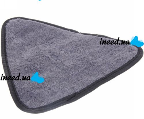 Треугольная сменная насадка запаска для треугольной швабры Rags Mop the floor AND563 26x26 см, Дополнительная мочалка для мытья и уборки пола Серая