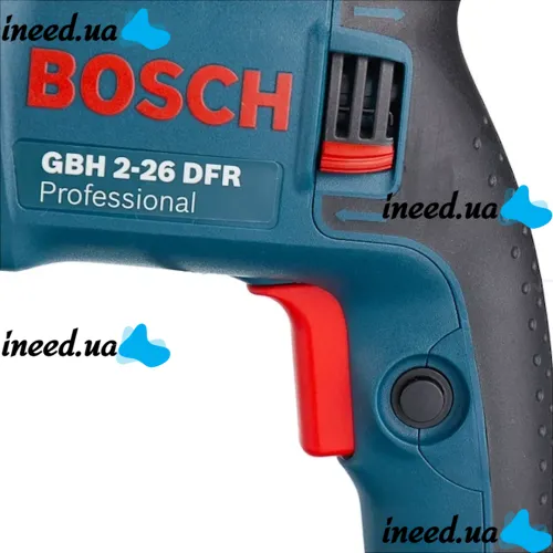 Сетевой перфоратор Bosch Professional GBH 2-26 DRE 800W со сменным зубчатым патроном для проделывания штроб, Электроперфоратор Бош 800Вт в чемодане