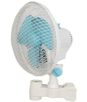 Переносной вращающийся вентилятор Vivosun Fan HY-180 20W с прищепкой для трубы 2 скорости, Мини-вентилятор на клипсе для обдува растений HY180 Белый