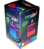 Декоративна воскова свічка хамелеон Candled Magic EL-2327 з RGB підсвічуванням 7 кольорів з справжнім вогнем, Магічна LED Свічка, яка змінює світло