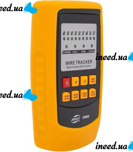 Многофункциональный кабельный тестер Benetech GM60 мультиметр RJ-45 Ручной искатель проводов, разрывов цепи диагностика кабеля на батарейках