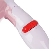 Folding travel hair Dryer PRO BaByliss Coco 1000w for styling and drying hair with a collapsible handle, a concentrator nozzle and a thermostat Pink