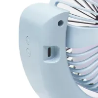 Настольный аккумуляторный вентилятор Colorful Desktop Fan FH-668 со светодиодной RGB подсветкой 5W, Вращающийся беспроводной охладитель воздуха