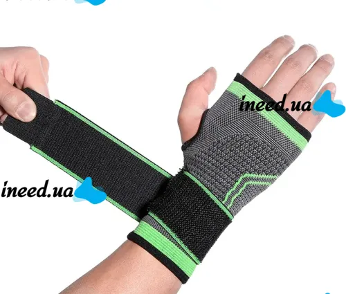 Фиксатор на кисть руки Wrist Support Sibote 9136, Бандаж на запястье от травм и растяжений, Эластичный бинт лангетка для рук с фиксирующим ремнем