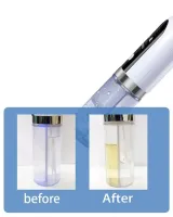Rechargeable Vacuum Pore Cleaner Face Slimmer for Vacuum Cleaning of Facial Skin , Wireless Device for Hydropilling and Peeling 6 Nozzles White
