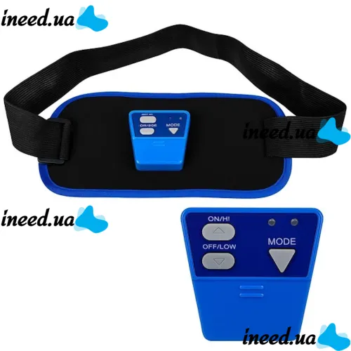 AbGymnic Muscle Stimulator Belt for Weight Loss, Abs, and Muscle Toning—a Battery-Powered Massager and Exercise Machine with a 6-Mode Muscle Stimulator for Fat Burning